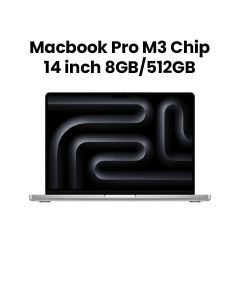 Apple MacBook Pro 8GB RAM 512GB SSD 14 Inch, M3 Chip, 8-Core CPU and 10-Core GPU, Liquid Retina XDR Display - Silver - MR7J3ZS/A