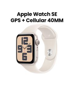 Apple Watch SE GPS + Cellular 40mm Starlight Aluminium Case with Starlight Sport Band   | MXGJ3QA/A