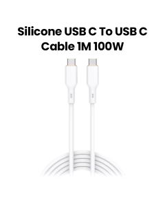 Aukey 1M 100W Silicone USB-C to USB-C Cable - White |CB-SCC101-BK