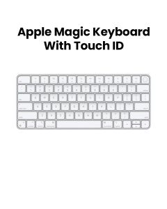 Apple Magic British English Keyboard With Touch ID For Mac Computers With Apple Silicon, Wireless Bluetooth Connectivity - Silver