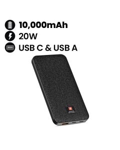 Swiss Military Power Bank 10,000mAh 2C1A with PD Fast Charge Black |SM-PB-10K-2C1A-PD-FASTCHRG | 5 Years Warranty
