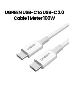 UGREEN USB-C to USB-C 2.0 Cable 1 Meter 100W - White | UG-CBL-US300-USBC-C-100W-1M-WH