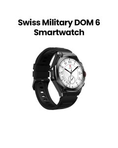 Swiss Military Smart Watch with Black Frame Black Silicon Strap | SM-WCH-DOM6-BLKF-BLKSS|2 Years Warranty