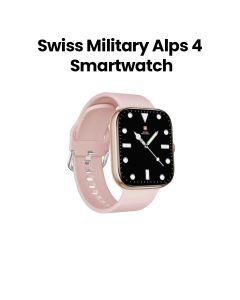 Swiss Military Smartwatch Rosegold Frame with Pink Silicon Strap | SM-WCH-ALPS4-RGLDF-PNKSS|2 Years Warranty