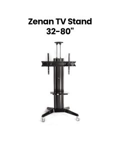 Zenan TV Stand 32-80 Inch, Sleek Black Finish, Supports Up To 70Kg, Adjustable Height - Black - ZTS-CT003