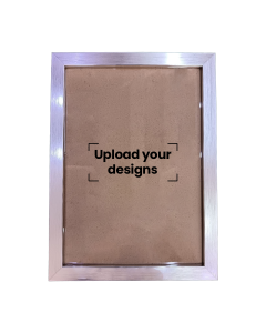 A4 Photo Frame Printed with Your Personalized Design - Silver Metallic
