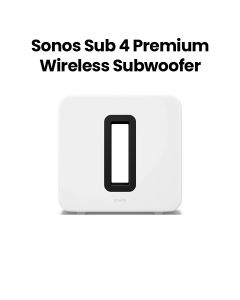 Sonos Sub Gen 4 Premium Wireless Subwoofer, Seamless Wireless Connectivity, Versatile Design, Trueplay Sound Optimization, Effortless Setup - White - SUBG4UK1