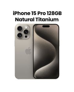 Apple iPhone 15 Pro 128GB Storage 6.1 Inch, Super Retina XDR Display, A17 Pro Chip, 48MP Main Camera, MagSafe Wireless Charging - Natural Titanium - MTUX3AA/A