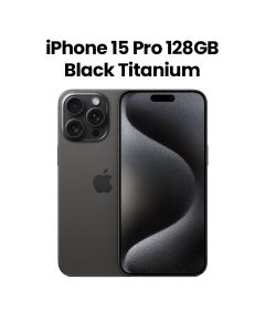 Apple iPhone 15 Pro 128GB Storage 6.1 Inch, Super Retina XDR Display, A17 Pro Chip, 48MP Main Camera, MagSafe Wireless Charging - Black Titanium - MTUV3AA/A