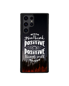 Samsung S24 Ultra Black Case  Printed With Positive Lettering With Photo