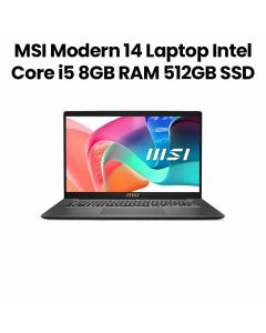 MSI Modern 14 Laptop Intel Core i5 8GB RAM 512GB SSD Win 11 | Urban Silver | 9S7-14S122-260