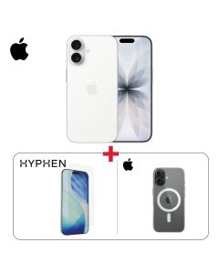 iPhone 17 Bundle Apple iPhone 17 256GB White + MegSafe Clear Case  + Hypen iPhone 17 Air Glass Screen Protector (603001000008874,603001000009135,603001000009494)