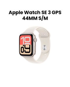 Apple Watch SE 3 Smartwatch 44mm S/M, Fitness And Sleep Trackers, Heart Rate Monitor, Retina Display, Water Resistant - Starlight - MEHG4AF/A
