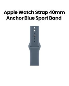 Apple Sport Band 40mm M/L, Soft And Comfortable Feel, Lightweight Design, Sweat And Water Resistant - Anchor Blue - MFFW4ZM/A