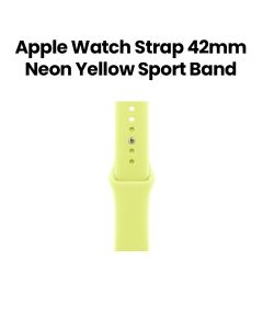 Apple Sport Band S/M 42mm, Lightweight Design, Innovative Pin-And-Tuck Closure, Sweat And Water Resistant - Neon Yellow - MFGC4ZM/A