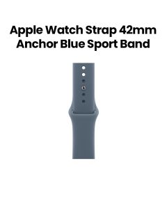 Apple Sport Band S/M 42mm, Lightweight Design, Innovative Pin-And-Tuck Closure, Sweat And Water Resistant - Anchor Blue - MFGE4ZM/A