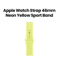 Apple Sport Band S/M 46mm, Lightweight, Sweat And Water Resistant Design, Pin And Tuck Closure - Neon Yellow - MFGV4ZM/A