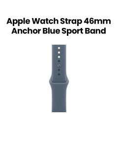 Apple Sport Band M/L 46mm, Lightweight, Sweat And Water Resistant Design, Pin And Tuck Closure - Anchor Blue - MFGY4ZM/A