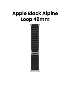 Apple Watch Alpine Loop Small 49mm, Durable Woven Design, Secure G-Hook Closure - Natural Titanium Finish With Black Alpine Loop - MFTE4ZM/A