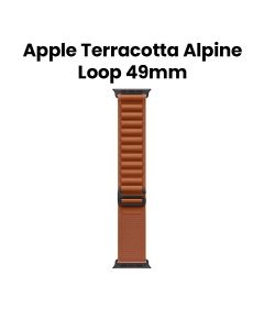 Apple Watch Alpine Loop Medium 49mm, Durable Woven Design, Secure G-Hook Closure - Black Titanium Finish With Terracotta Alpine Loop - MG9E4ZM/A