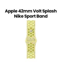 Apple Nike Sport Band S/M 42mm, Pin-And-Tuck Closure, Durable And Lightweight Design - Volt Splash - MGA94ZM/A