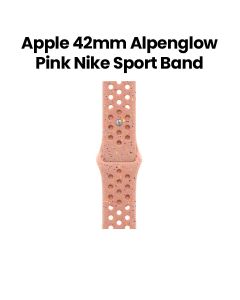 Apple Nike Sport Band M/L 42mm, Lightweight And Comfortable Fit, Breathable Design, High-Performance Material - Alpenglow Pink - MGAU4ZM/A