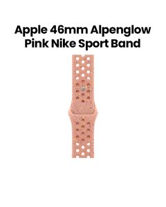 Apple Nike Sport Band M/L 46mm, Pin-And-Tuck Closure, Durable And Lightweight Design - Alpenglow Pink - MGC74ZM/A