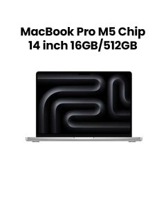 Apple MacBook Pro 16GB RAM 512GB SSD 14 Inch, M5 Chip, 10-Core CPU and 10-Core GPU, Liquid Retina XDR Display - Silver - MDE44ZS/A
