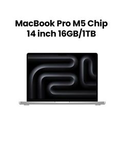 Apple MacBook Pro 16GB RAM 1TB SSD 14 Inch, M5 Chip, 10-Core CPU and 10-Core GPU, Liquid Retina XDR Display - Silver - MDE54ZS/A