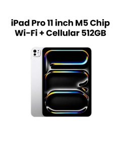 Apple Wi-Fi + Cellular iPad Pro 512GB Storage 11 Inch, Standard Glass, Ultra Retina XDR Display - Silver - ME2T4AB/A