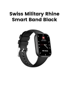 Swiss Military Rhine 3 Smart Band with Talking Feature & Heart Rate Monitor - Black |SM-BAND-RHINE3-BLKFBLKS|2 Years Warranty