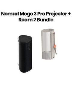 Sonos Entertainment Duo With Mogo 3 Pro Projector And Roam 2 Portable Speaker, Complete Entertainment Experience - Black/White - MOGO3+ROAM2