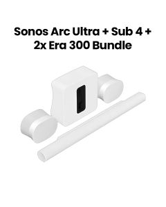 Sonos Arc Ultra + Sub 4 + 2x Era 300 Home Audio Set, Ultra-Precise Spatial Audio With Dolby Atmos, Powerful Audio Combination - White