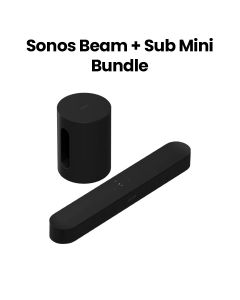 Sonos Beam + Sub Mini Soundbar And Speaker Set, Compact Powerful Audio, Crystal Clear Dialogue, Wi-Fi And Bluetooth Connectivity - Black - BEAM+SUBMINI-BLK