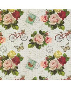 Gift Wrap Paper Flower With Butterfly