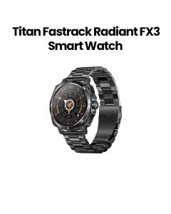Titan Fastrack Radiant FX3 Smart Watch 1.43″ AMOLED Bluetooth Calling Functional Crown – Matte Black | 38124NM01