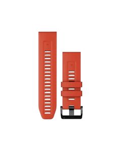 Garmin QuickFit 22mm Silicone Watch Band – Flame Red, Quick Release, Secure Fit Sport Smartwatch Strap | 124mm Adjustment Band; 95mm Buckle Band

