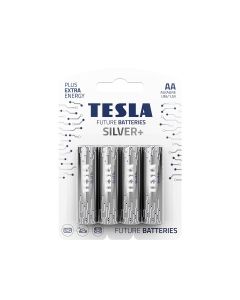 Tesla Alkaline AA Silver+ Batteries LR6 1.5V – 4 Pack Long-Lasting Power for Remote Controls, Toys & Electronics | 8594183392332