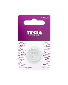 Tesla Lithium CR2025 3V Battery – 1 Pack Long-Lasting Coin Cell for Watches, Car Keys & Small Electronics | 8594183397276