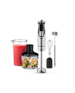 Clikon Hand Blender Set 900W DC Copper Motor, Stainless Steel Blades, Multi-Speed Food Processing | Stainless Steel/Black - CK1214