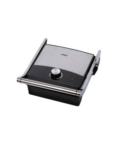 Clikon Contact Grill 2000W Adjustable Temperature Control Knob, Non-Stick Grill Plates, Fast Heating Design | Stainless Steel/Black - CK2476