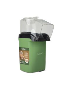 Clikon Popcorn Maker 1200W Hot Air Popping System, Oil-Free Healthy Snack Maker, Easy One-Touch Operation | Green/Black - CK2712