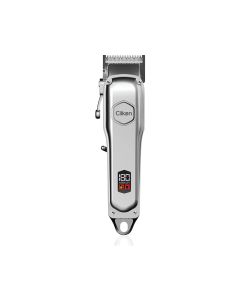 Clikon Professional Hair Clipper Rechargeable Cordless Trimmer, Precision Stainless Steel Blades, Adjustable Cutting Length | Silver - CK3338