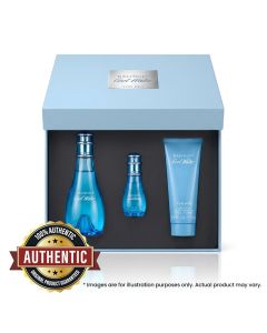 Davidoff Cool Water Woman Eau de Toilette Gift Set 100ml – Pineapple, Melon, Lotus, Lily & Musk Fresh Aquatic Fragrance