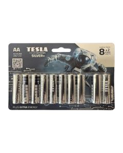 Tesla Alkaline AA Silver+ Batteries LR6 1.5V – 10 Pack Long-Lasting Power for Remote Controls, Toys & Electronics |8594183398723