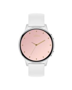 XCell Selen 2 Smartwatch – IP67 Water Resistant, Bluetooth 5.1, Silver Case, White Silicone Strap | XL-WCH-SELEN2-SILVERF-WHISS