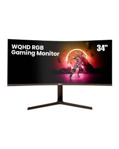 Epic Gamers Titan 34" WQHD Curved RGB Gaming Monitor – 3440×1440 VA Panel, 165Hz Refresh Rate, 1ms Response Time, Adaptive-Sync | Black - EP34-VA-165
