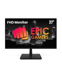 Epic Gamers Classic Series 27" FHD Monitor – 1920×1080 IPS Panel, 75Hz Refresh Rate, Slim Bezel Display, HDMI & VGA | Black - EG-EG22775