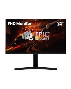 Epic Gamers Classic Series 24" FHD Monitor – 1920×1080 IPS Panel, 75Hz Refresh Rate, Slim Bezel Display, HDMI & VGA | Black - EP24-FHD-75
