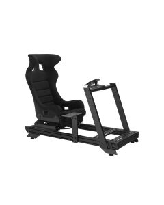 Epic Gamers Strix Sim Racing Cockpit – Racing Simulator Frame with Gear Shift Mount & Seat | Black – EG-EGSSRC-01